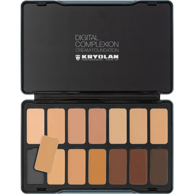 Kryolan 14 Color Digital Complexion Cream Foundation Palette Foundation Palettes   