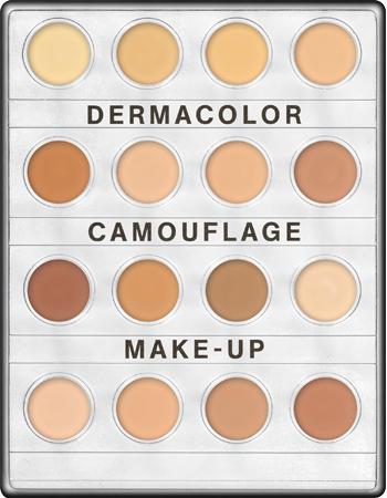 Kryolan Dermacolor Camouflage Creme Mini-Palette 16 Colors Foundation Palettes Light to Medium  