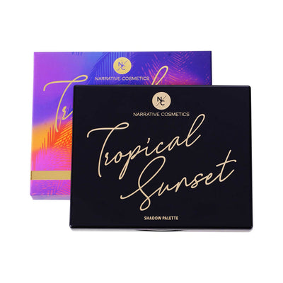 Narrative Cosmetics Talc Free 12 Color Tropical Sunset Eyeshadow Palette Eyeshadow Palettes   