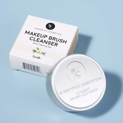 Narrative Cosmetics Solid Makeup Brush Cleanser Soap with Silicone Cleaning Pad Brush Cleaner   