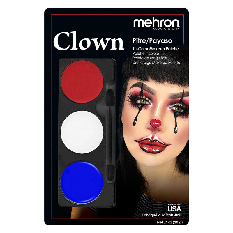 Mehron Tri-Color Palette FX Palettes Clown (403C-C)  