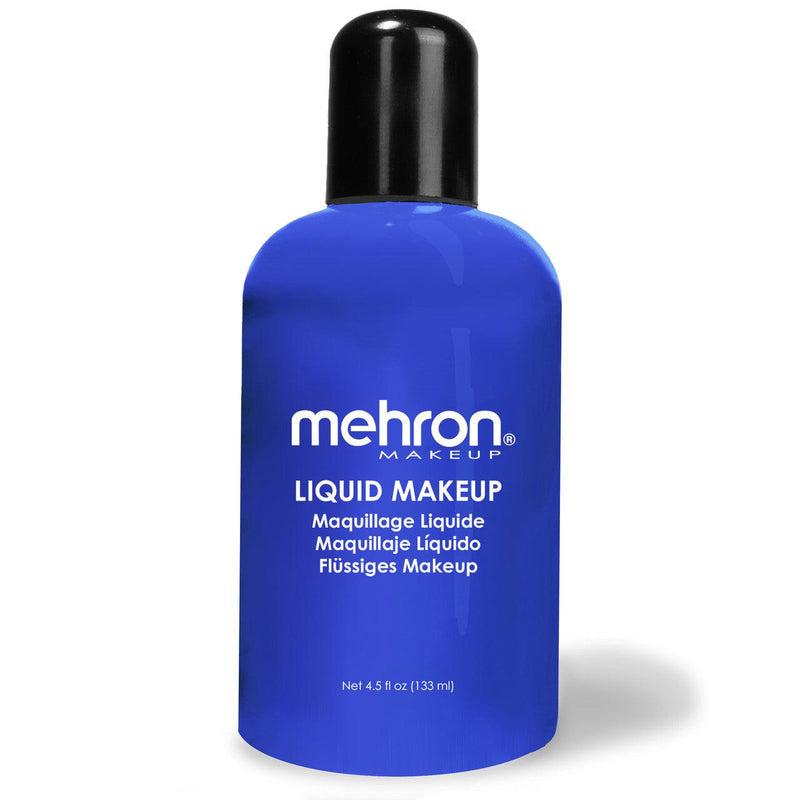 Mehron Liquid Makeup for Face Body and Hair FX Makeup 4.5oz Blue 