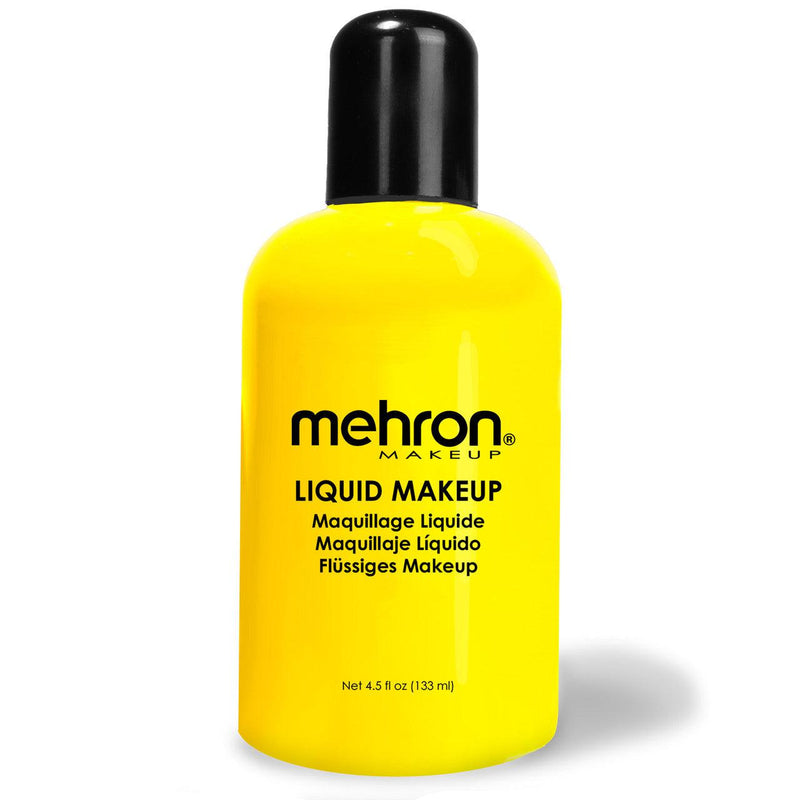 Mehron Liquid Makeup for Face Body and Hair FX Makeup 4.5oz Yellow 