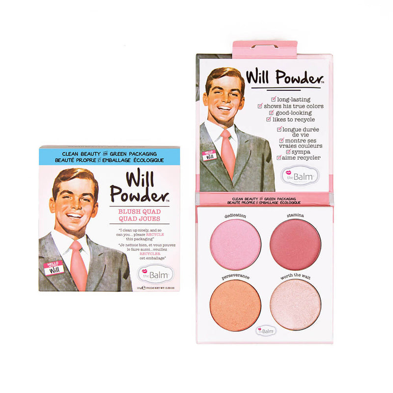 The Balm Cosmetics Will Powder Blush Quad Blush   