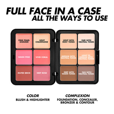 Make Up For Ever HD Skin Face Essentials Palette With Highlighters Face Palettes   