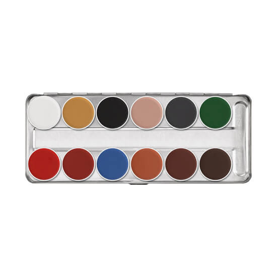 Kryolan Aquacolor Palette 12 Colors Water Activated Palettes B  