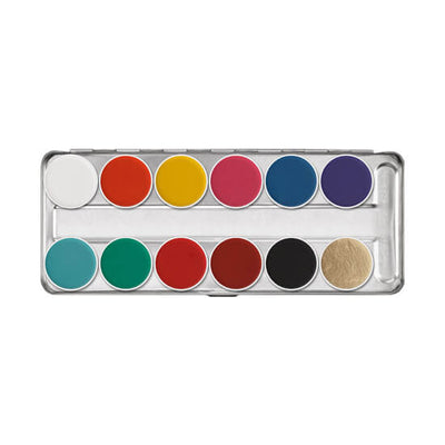 Kryolan Aquacolor Palette 12 Colors Water Activated Palettes FP  