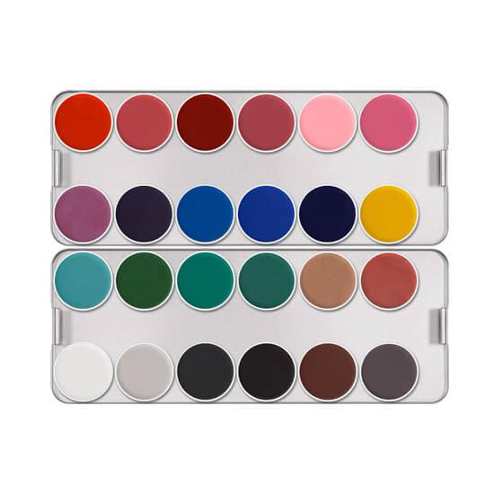 Kryolan Aquacolor Palette 24 Colors Water Activated Palettes AC  