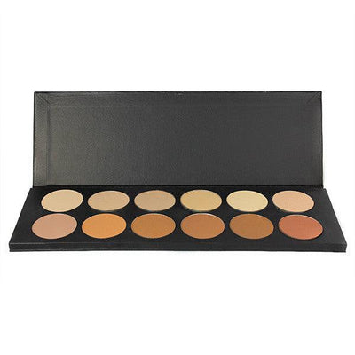 Graftobian 12 Color Dual Finish Foundation Powder Palette Foundation Palettes   