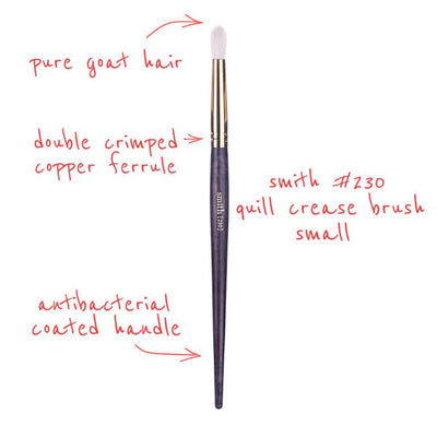 Smith Cosmetics 230 Quill Crease Brush Small Eye Brushes   