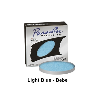 Mehron Paradise Cake Makeup AQ - Single Refill Water Activated Refills Brilliant Light Blue - Blue Bebe (801-BLB)  