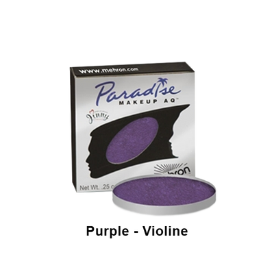 Mehron Paradise Cake Makeup AQ - Single Refill Water Activated Refills Brilliant Purple - Violine (801-BPV)  