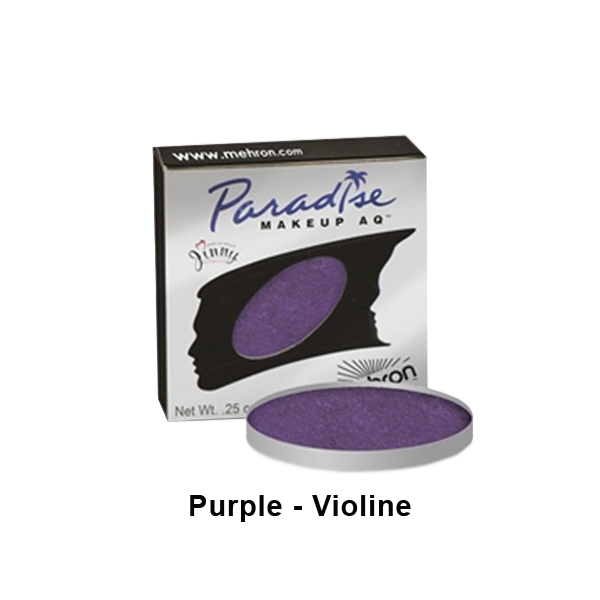 Mehron Paradise Cake Makeup AQ - Single Refill Water Activated Refills Brilliant Purple - Violine (801-BPV)  