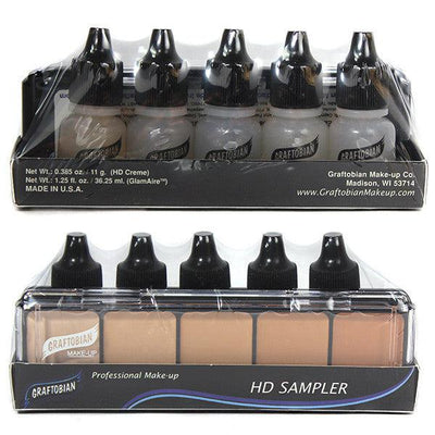 Graftobian HD Airbrush SAMPLE Packs Foundation Samples Cool#1 Sampler Pack (30600C1)  