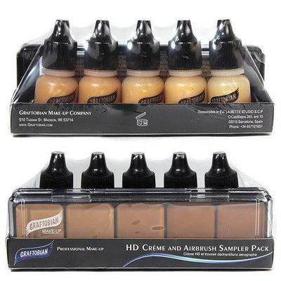 Graftobian HD Airbrush SAMPLE Packs Foundation Samples Warm#2 Sampler Pack (30600W2)  