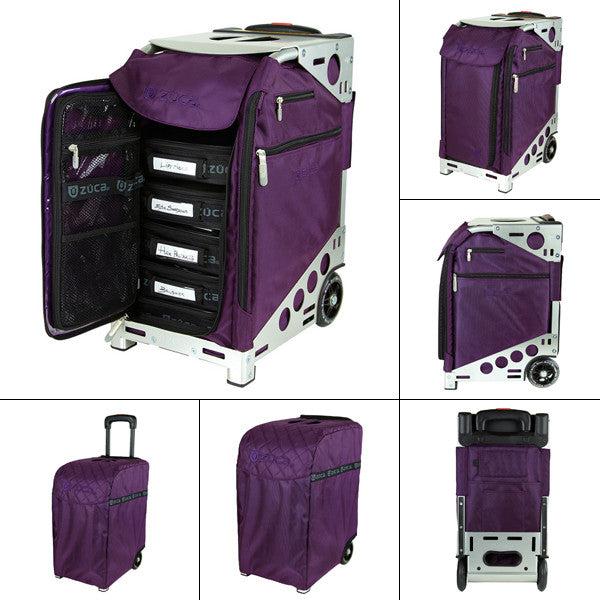 Zuca Pro Artist Makeup Cases Royal Purple/Silver  