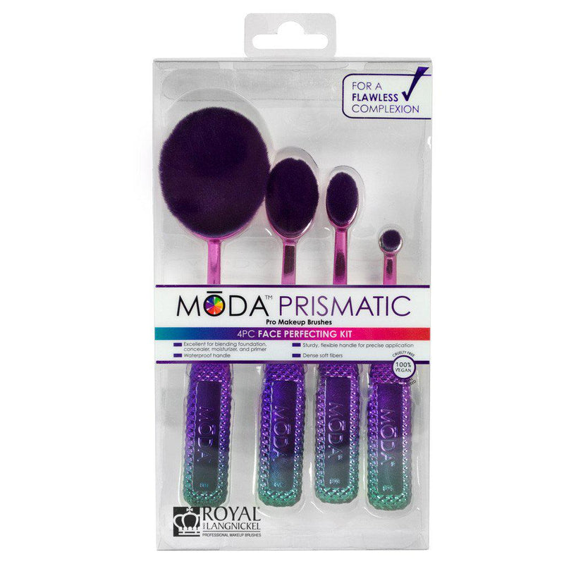 Royal and Langnickel MODA Prismatic 4pc Face Perfecting Kit Brush Sets   