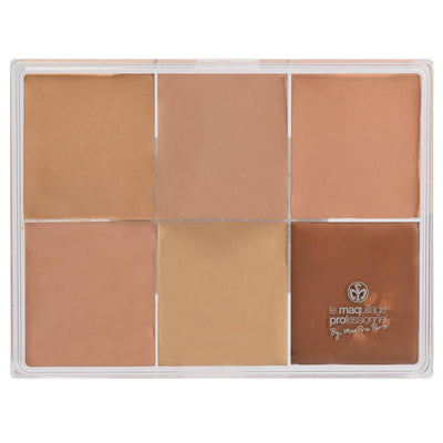 Maqpro 6-color Fard Creme Foundation Palette Foundation Palettes E7 Caucasian skin 1  