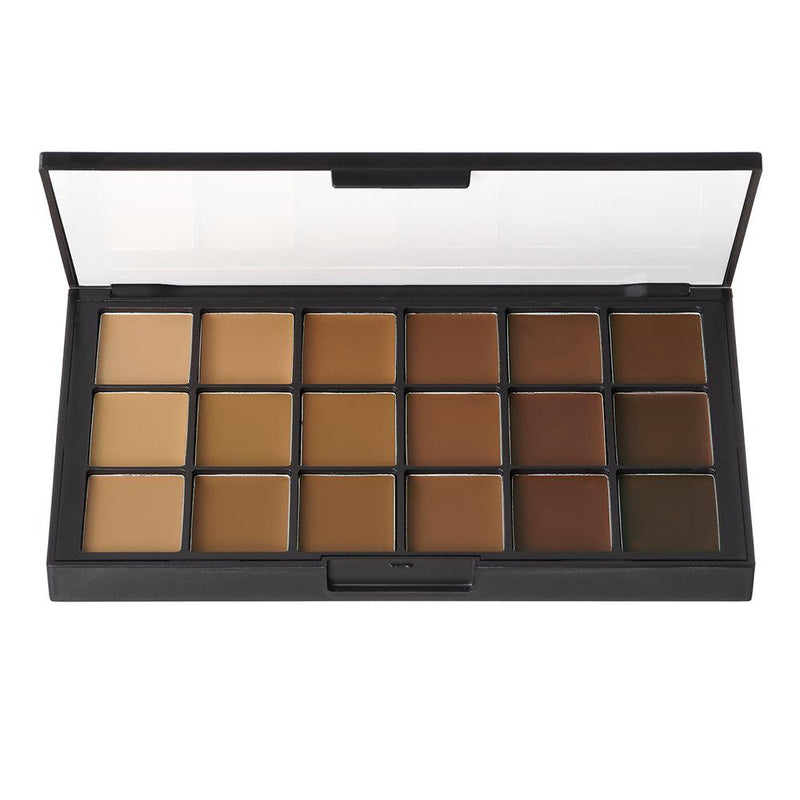 Ben Nye Matte HD Foundation Palette (HDFP)- 18 Colors Foundation Palettes Olive-Brown (HDFP-14)  