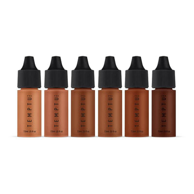 Temptu Perfect Canvas Hydra Lock Airbrush Foundation 6-pack Tan Deep Airbrush Foundation   