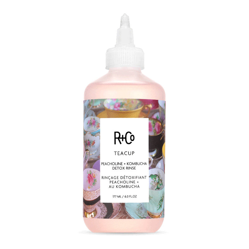 R+Co Teacup Peacholine + Kombucha Detox Rinse Hair Treatment   