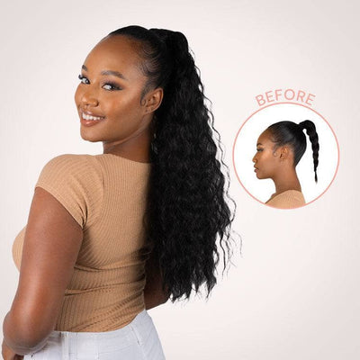 Insert Name Here Shayla Ponytail Extension Hair Extensions Jet Black (Neutral Pitch Black)  