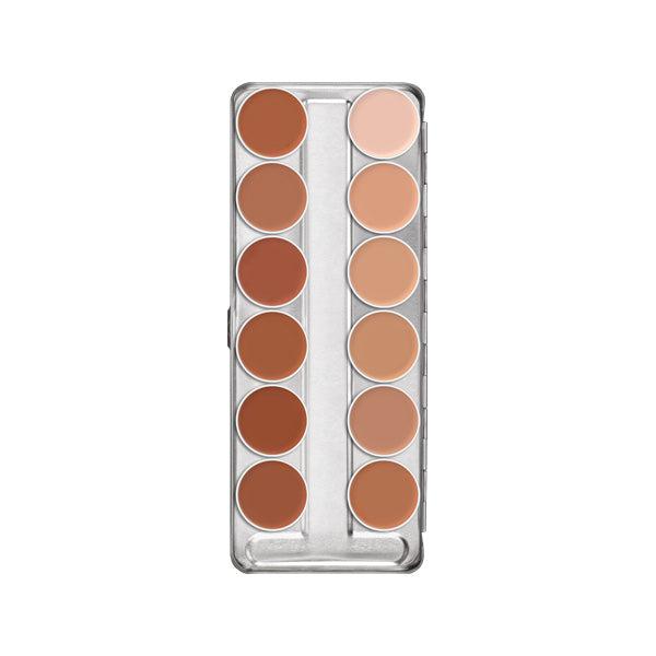 Kryolan Supracolor Palette 12 Colors Foundation Palettes 1W-12W  