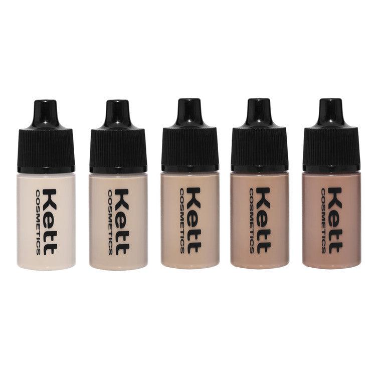 Kett Hydro Foundation Trial Pack (5 count of 6ml bottles) Airbrush Foundation Olive Trial Pack H-OPT  