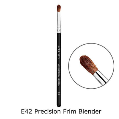 Sigma Chrome Brushes for Eyes Eye Brushes E42 - Precision Firm Blender  