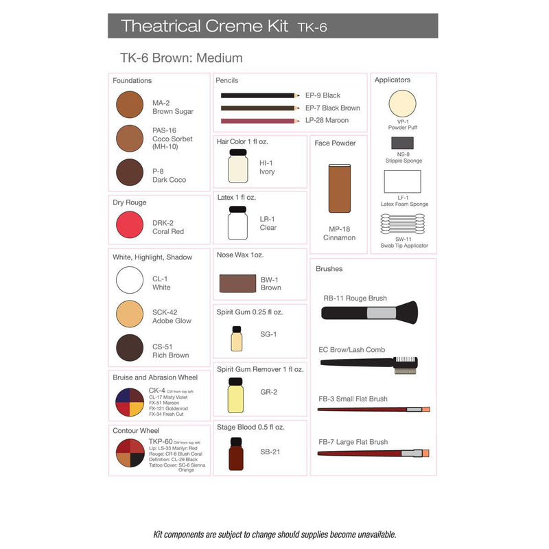 Ben Nye Theatrical Creme Makeup Kit Makeup Kits   